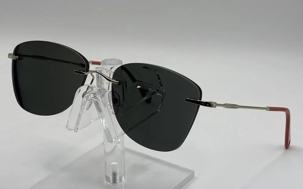 Yoji 32-001430 Rimless Sunglasses Gold Coral Dark Lens 56-18-145 Unisex